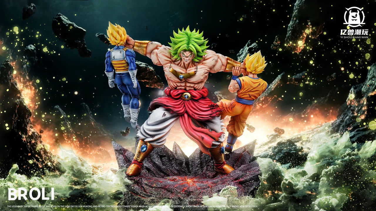 Dragon Ball - Broly VS Goku & Vegeta | Resin Statue | by Yishou Studio