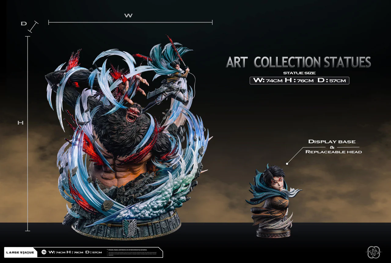Attack on Titan - Levi vs Zeke 2.0 | Resin Statue | by Hertz Studio