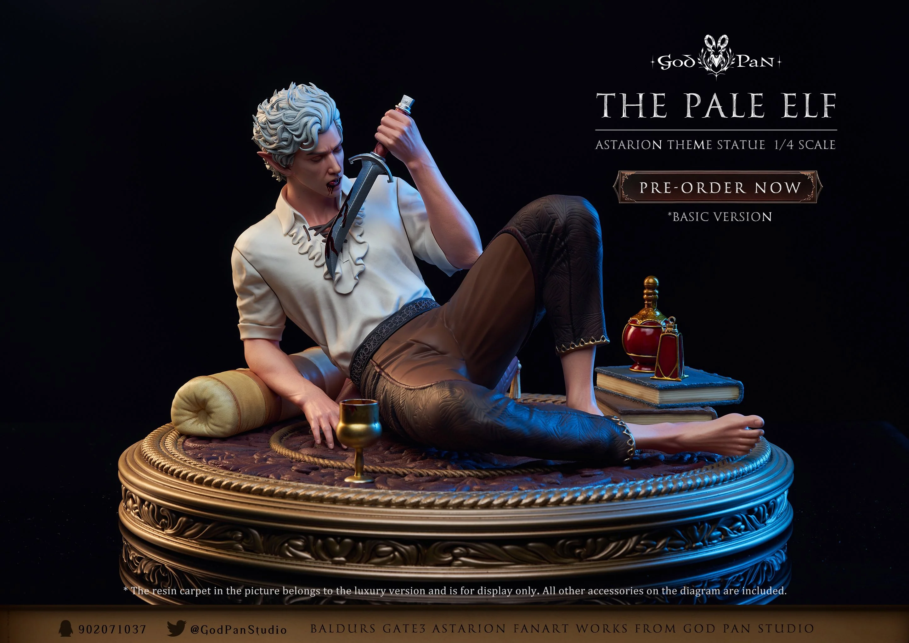 Baldur's Gate 3 - Astarion | 1:4 Resin Statue | von God Pan Studio