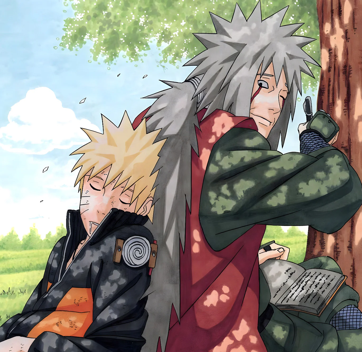 H-Two Studio - Naruto Uzumaki & Jiraiya Poster Frame