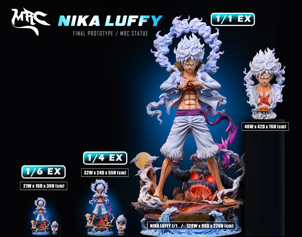 One Piece - Nika Luffy with LED | 1:6/1:4/1:1 Resin Statue | by MRC Studio