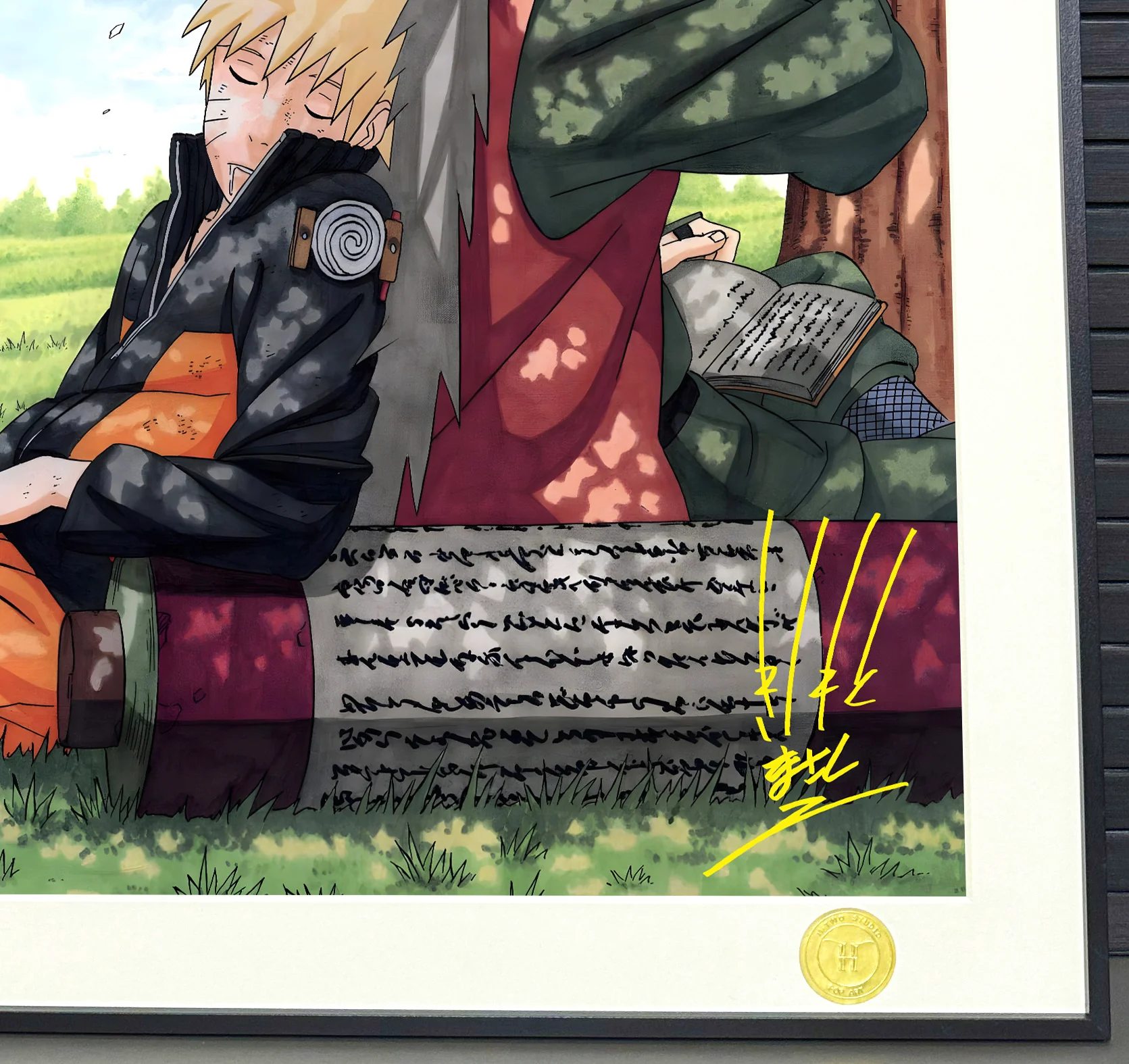 H-Two Studio - Naruto Uzumaki & Jiraiya Poster Frame