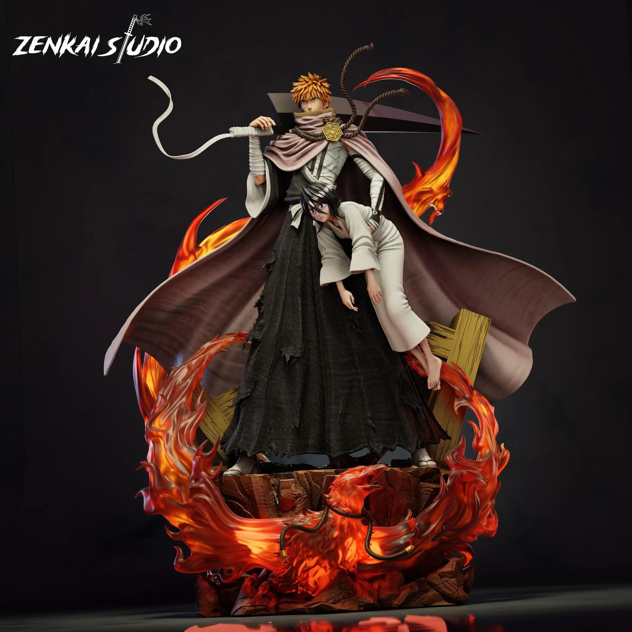 Bleach – Ichigo Kurosaki & Rukia Kuchiki | 1:6 Resin Statue | von Zenkai Studio