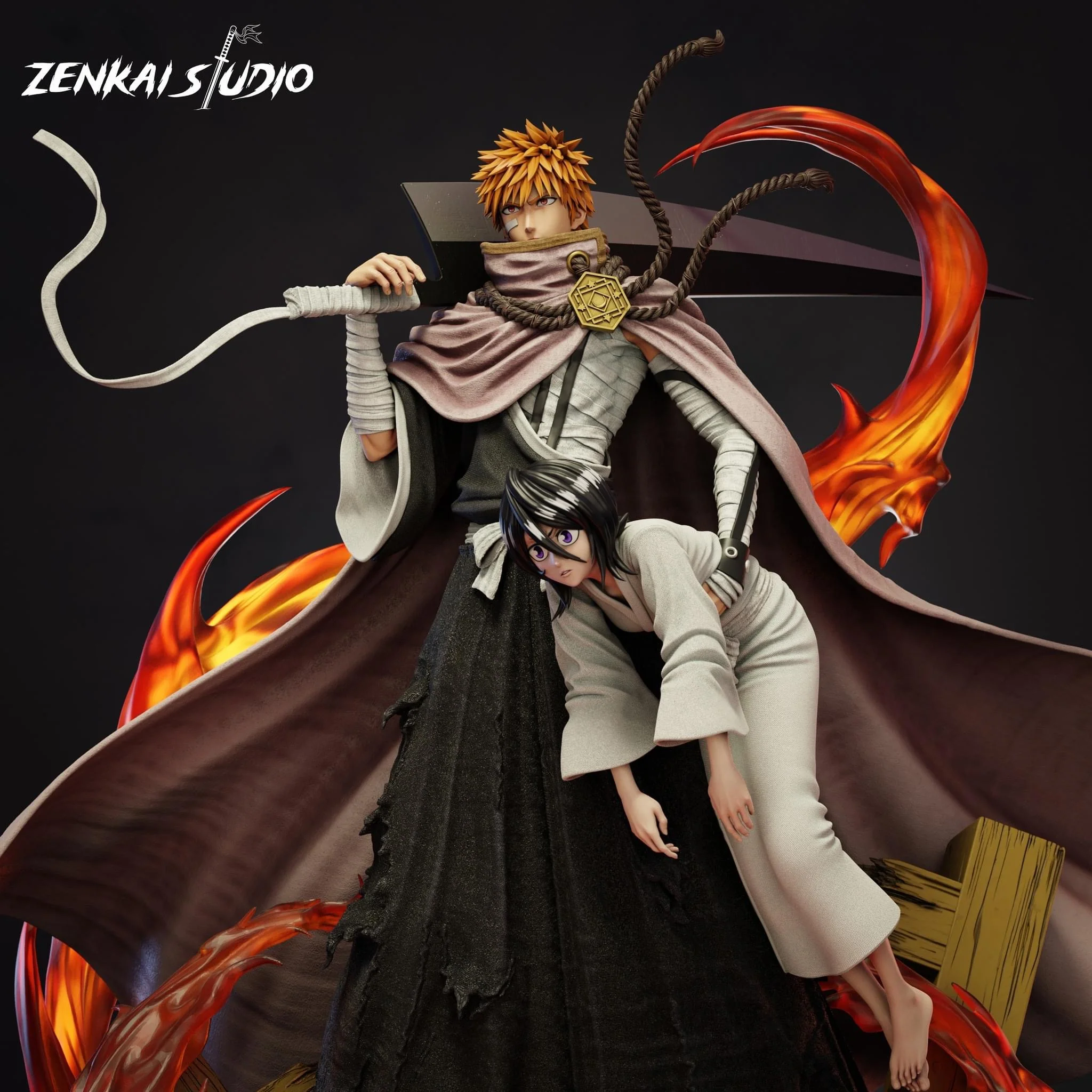 Bleach – Ichigo Kurosaki & Rukia Kuchiki | 1:6 Resin Statue | von Zenkai Studio
