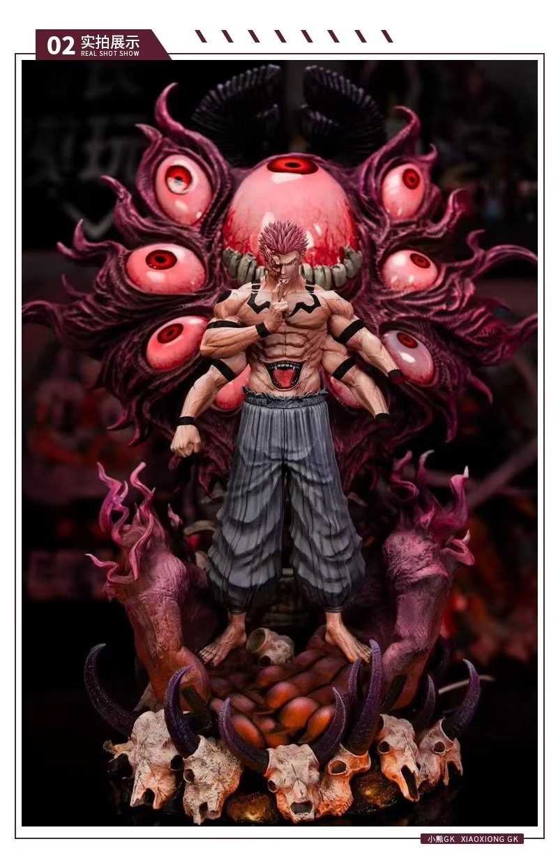 55cm Jujutsu Kaisen Ryomen Sukuna Japanese Collect Toy Big Size Figurine Statue Anime PVC Figure