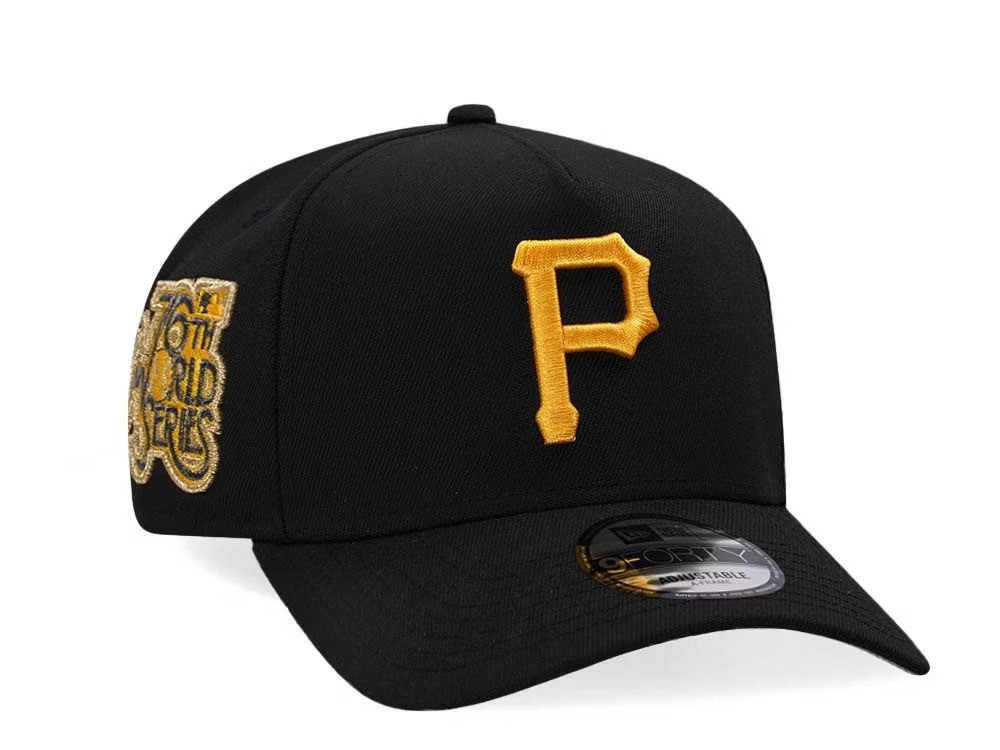 NEW ERA PITTSBURGH PIRATES WORLD SERIES 1979 BLACK GOLD 9FORTY A FRAME SNAPBACK HAT