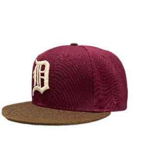 NEW ERA MEN'S BURGUNDY AND BROWN EMBROIDERED CASUAL BASEBALL CAP