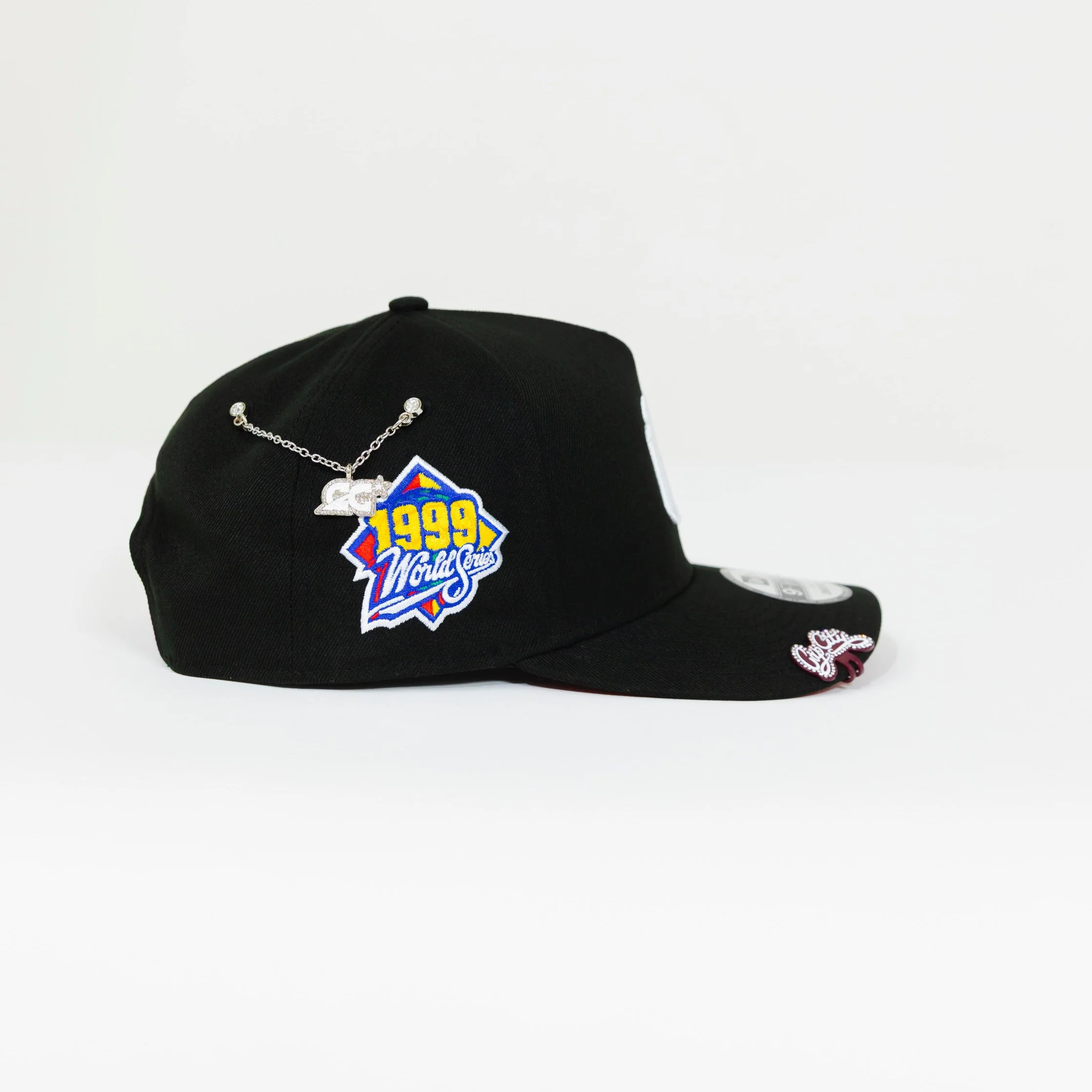 NEW ERA EXCLUSIVE 9FIFTY A-FRAME BLACK NEW YORK YANKEES SNAPBACK W/ 1999 WORLD SERIES SIDE PATCH