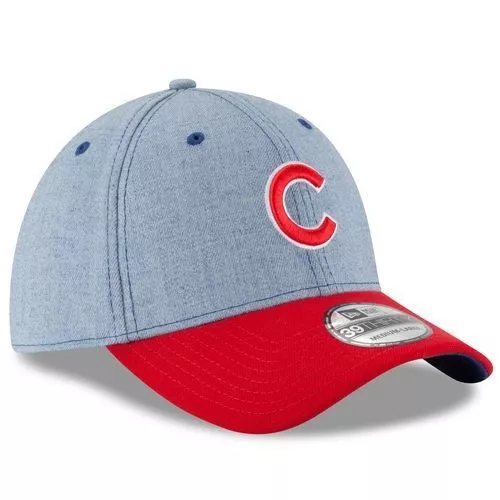 NEW ERA CHICAGO CUBS MLB 9FORTY 940 ADJUSTABLE CAP HAT HEATHER GRAY CROWN ROYAL BLUE VISOR RED/ROYAL BLUE