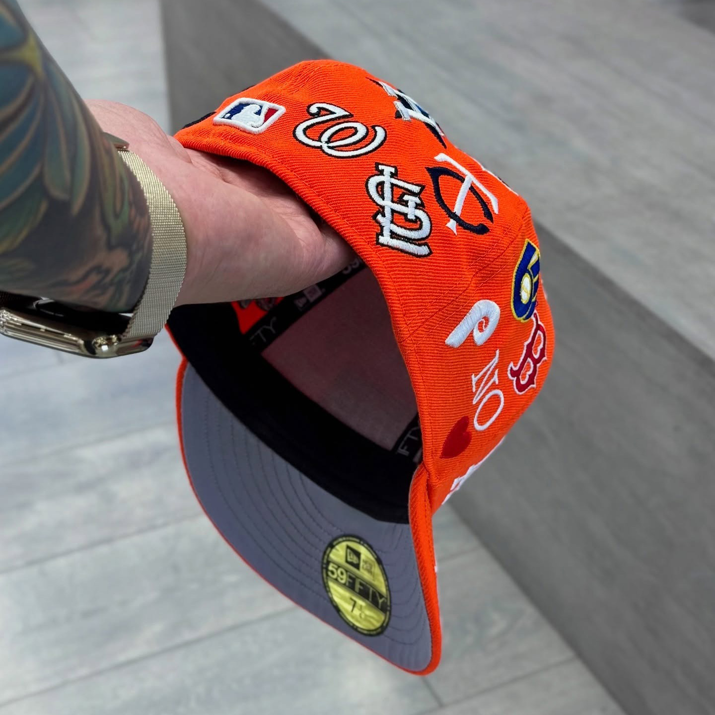 NEW ERA SUPREME MLB ORANGE EMBROIDERED CASUAL BASEBALL CAP