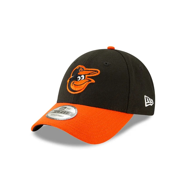 NEW ERA BALTIMORE ORIOLES NEW ERA BLACK MASTER LOGO 950 SNAPBACK HAT. BLACK & ORANGE