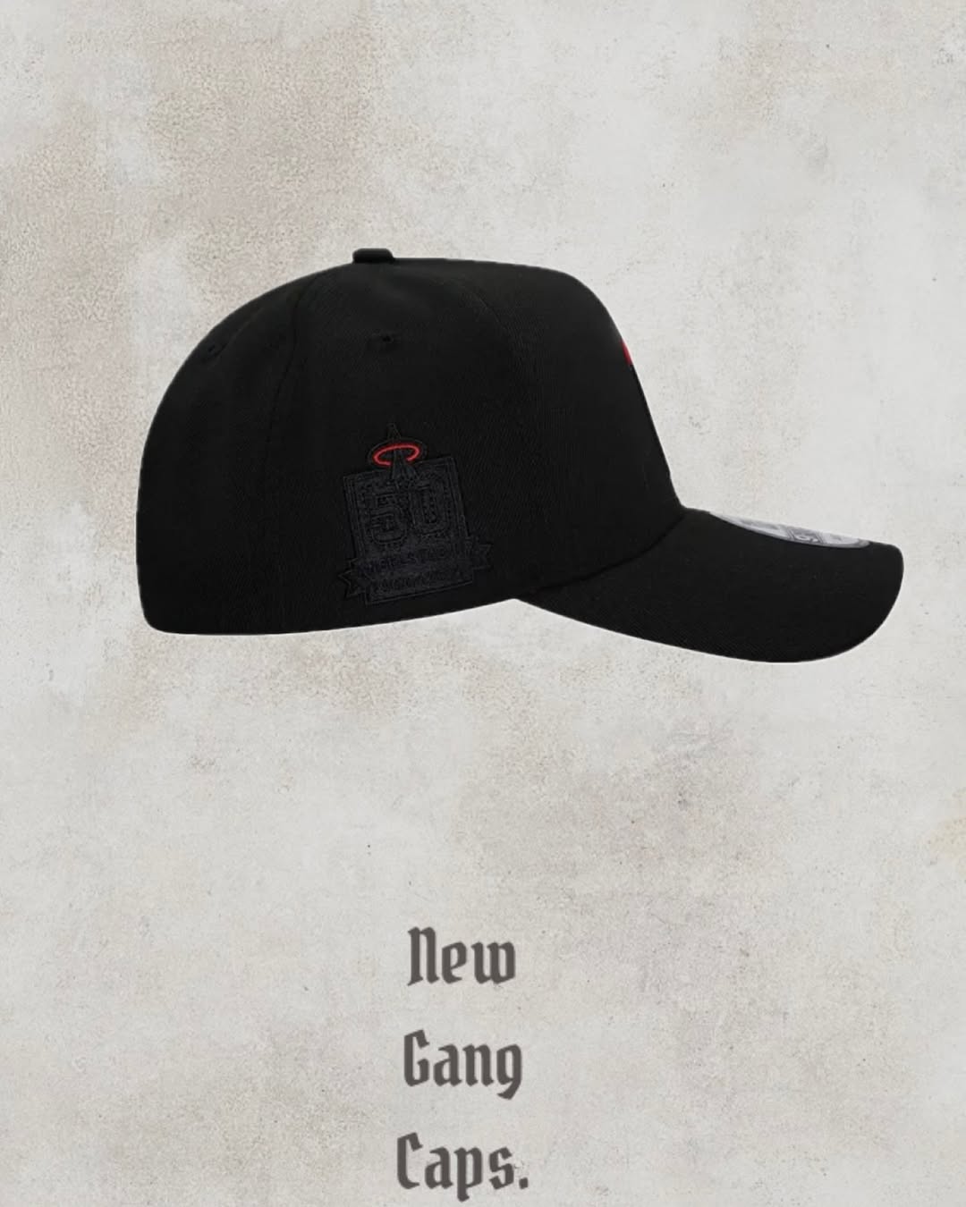 NEW ERA ANAHEIM ANGELS 50TH ANNIVERSARY BLACK AND RED 9FORTY A FRAME SNAPBACK HAT
