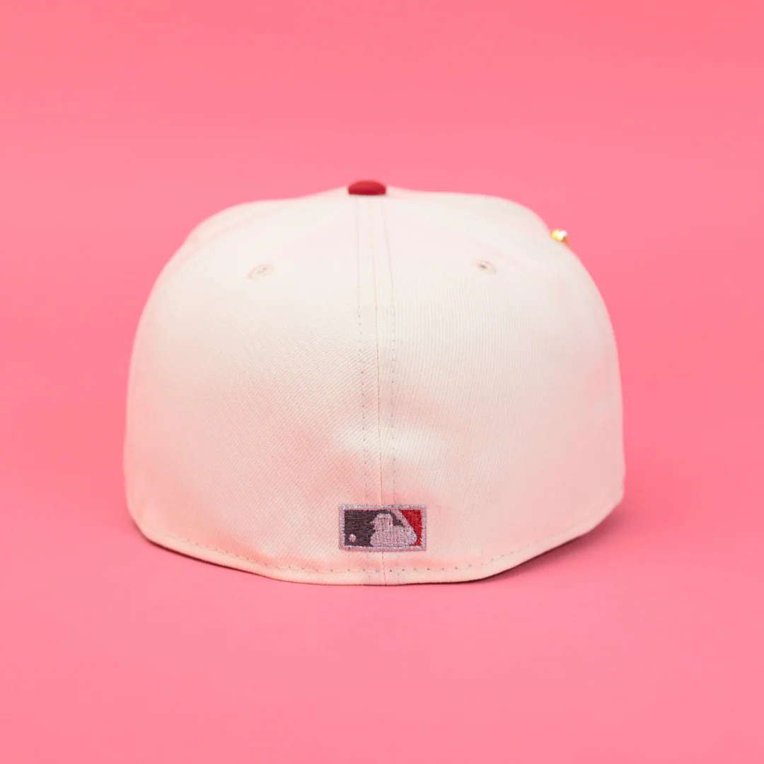 NEW ERA EXCLUSIVE 59FIFTY CHROME/ BLACK ANAHEIM ANGELS W/ 50TH ANNIVERSARY SIDE PATCH