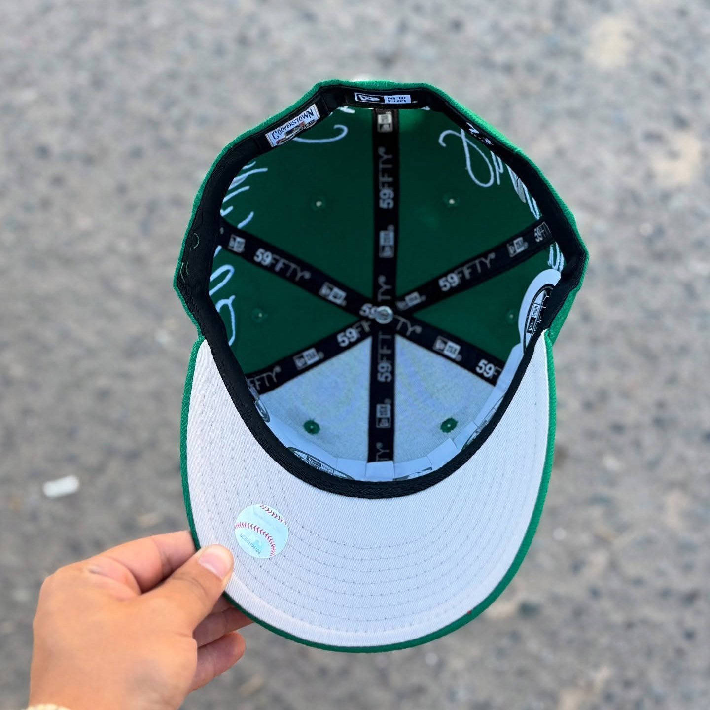 NEW ERA ATHLETICS GREEN HISTORIC WORLD SERIES CHAMPIONS EMBROIDERED CASUAL BASEBALL CAP