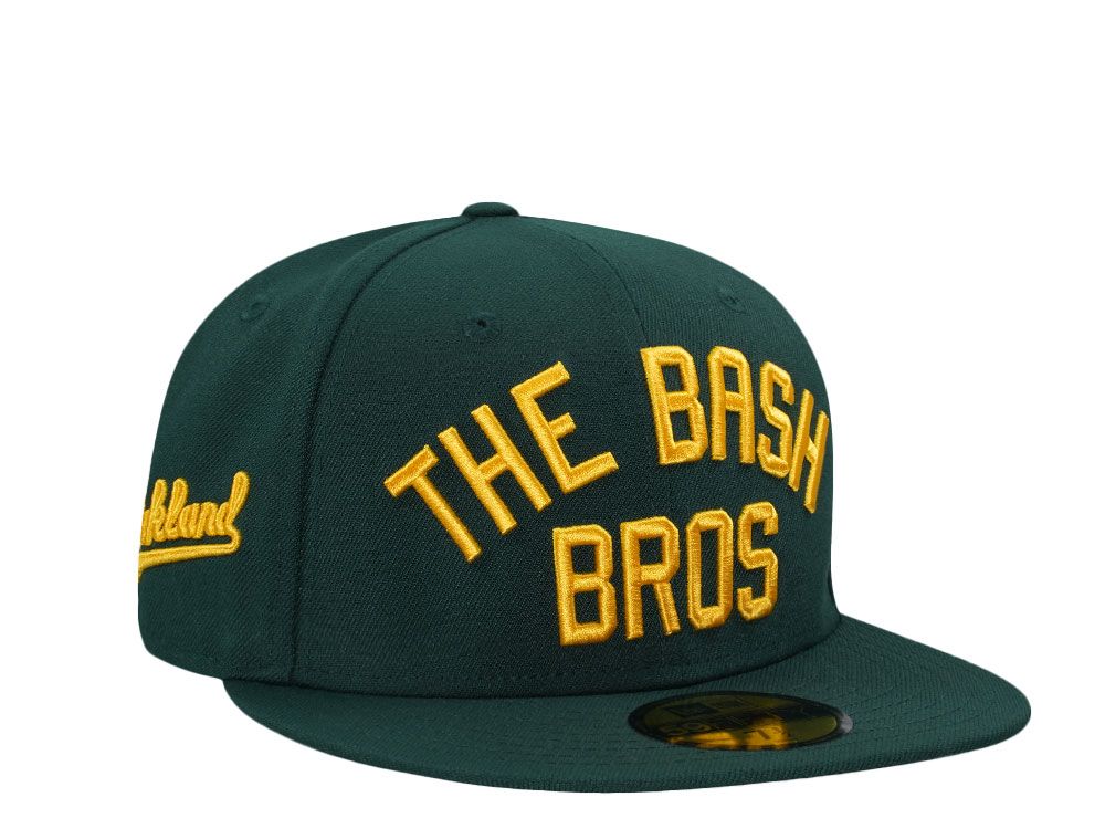 NEW ERA OAKLAND ATHLETICS BASH BROTHERS DARK GREEN EDITION 59FIFTY FITTED HAT