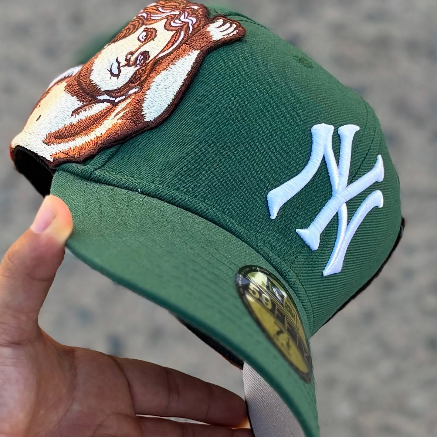 NEW ERA JON STAN NY NEW YORK 59FIFTY MLB VERDE MUSGO EMBROIDERED CASUAL BASEBALL CAP