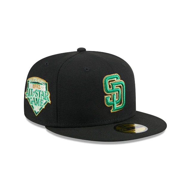 NEW ERA SAN DIEGO PADRES GREEN POP EMBROIDERED CASUAL BASEBALL CAP