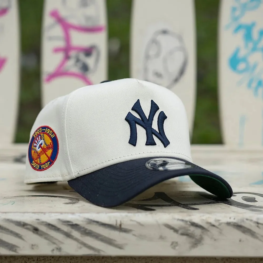 NEW ERA NEW YORK YANKEES 50TH ANNIVERSARY CHROME TWO TONE EDITION 9FORTY A FRAME SNAPBACK HAT CAP MLB