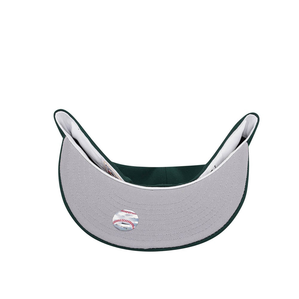 NEW ERA OAKLAND ATHLETICS 40TH ANNIVERSARY METAL GREEN TWO-TONE 59FIFTY FIT CAP