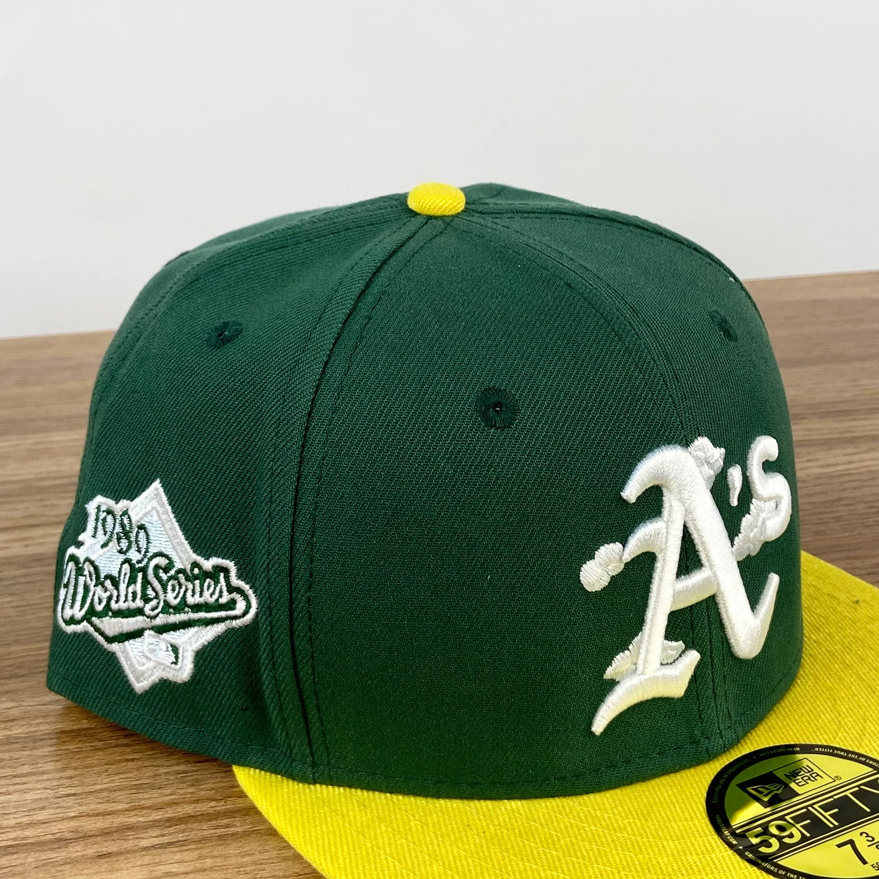 NEW ERA OAKLAND ATHLETICS LETTERMAN FITTED SNAPBACKS IN DARK GREEN
