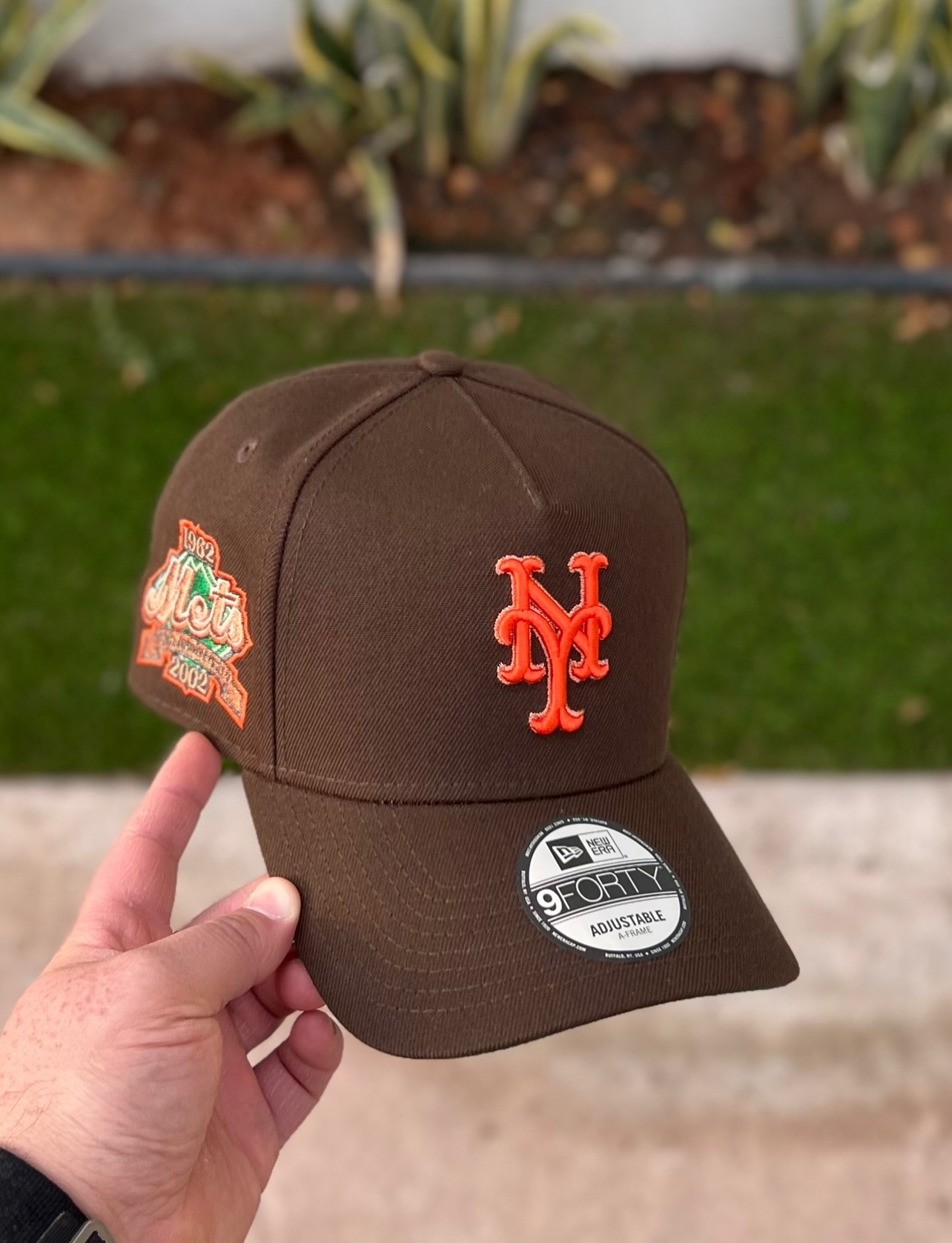 NEW ERA NEW YORK METS 40TH ANNIVERSARY BURNT COPPER 9FORTY A FRAME SNAPBACK HAT
