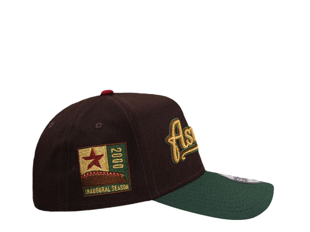 NEW ERA HOUSTON ASTROS BRONZE 9 TWENTY ADJUSTABLE 9FORTY A- FRAME BASEBALL CAP UNISEX HAT-COLLECTION SERIES