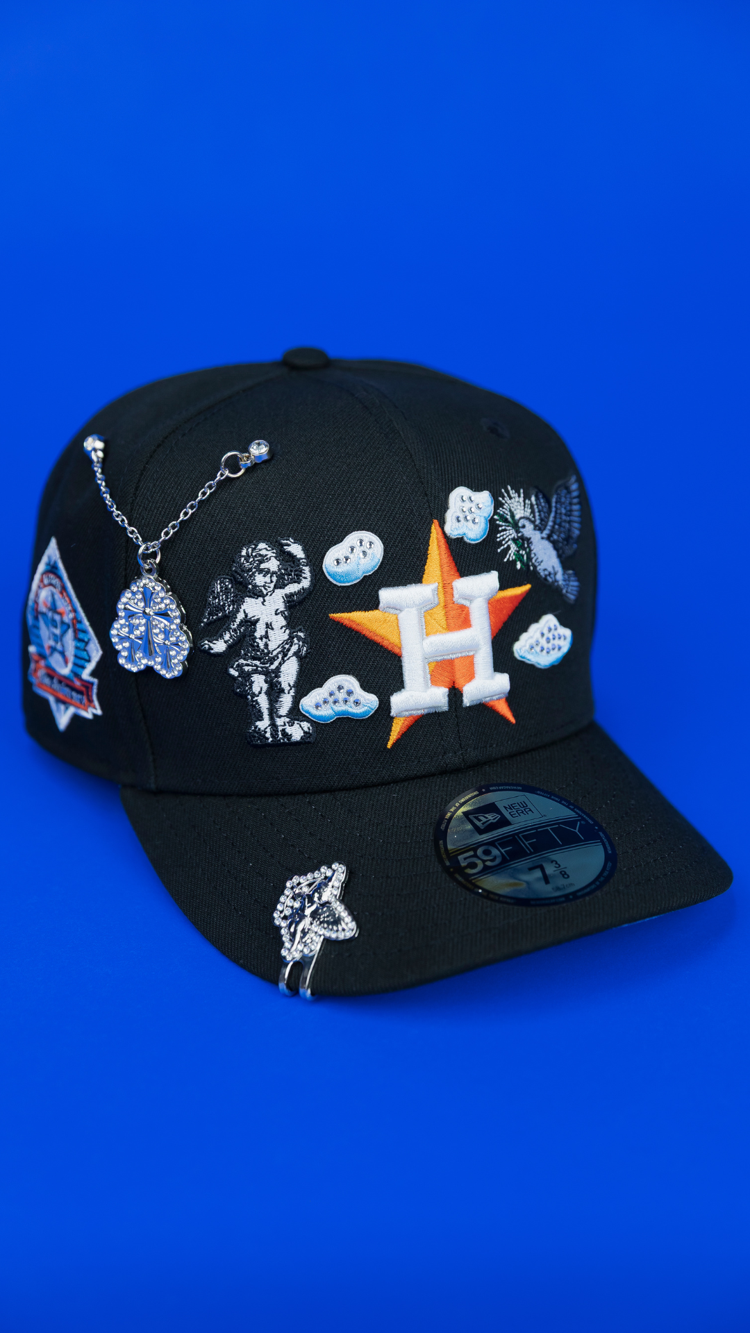 NEW ERA EXCLUSIVE 59FIFTY BLACK HOUSTON ASTROS 