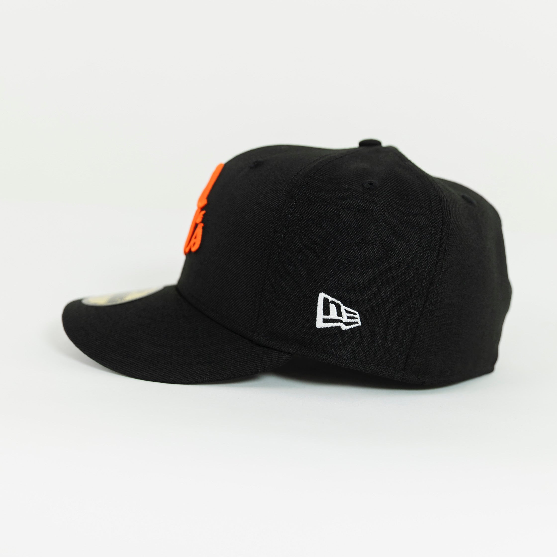 NEW ERA EXCLUSIVE 59FIFTY BLACK BALTIMORE ORIOLES W/ 1958 ALL STAR GAME SIDE PATCH