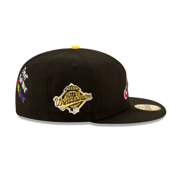 NEW ERA OFFSET X ATLANTA BRAVES EMBROIDERED CASUAL BASEBALL CAP