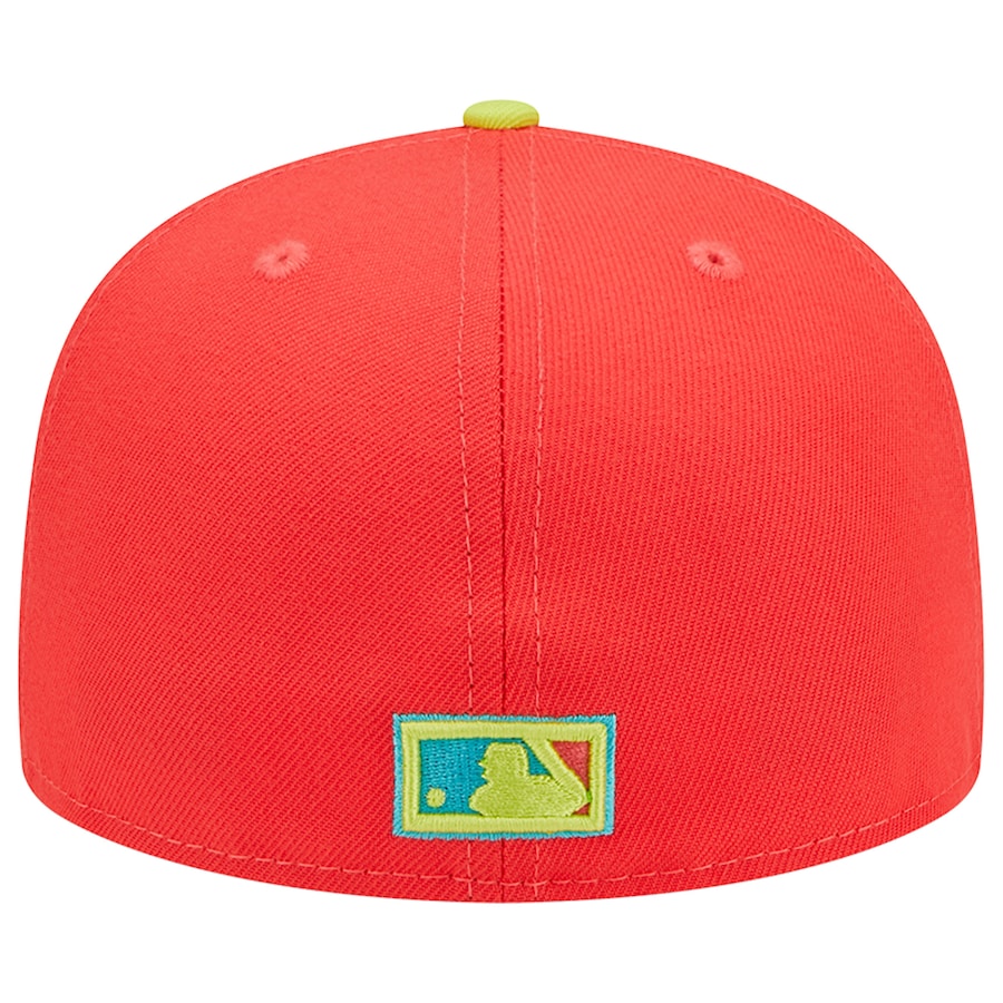 NEW ERA RED/NEON GREEN CINCINNATI REDS 1938 MLB ALL-STAR GAME LAVA HIGHLIGHTER COMBO 59FIFTY FIT CAP