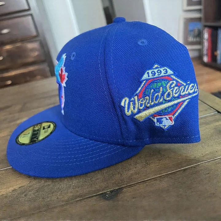 NEW ERA TORONTO BLUE JAYS ROYAL 1993 WORLD SERIES PAISLEY 59FIFTY EMBROIDERED CASUAL BASEBALL CAP