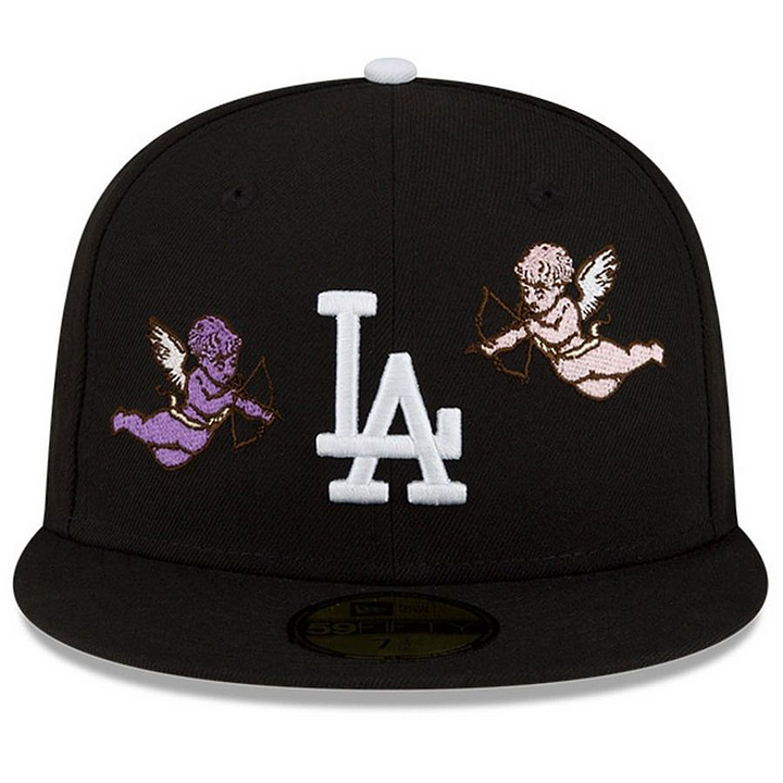 NEW ERA LOS ANGELES DODGER BORN X RAISED BLACK CHERUB EMBROIDERED CASUAL BASEBALL CAP