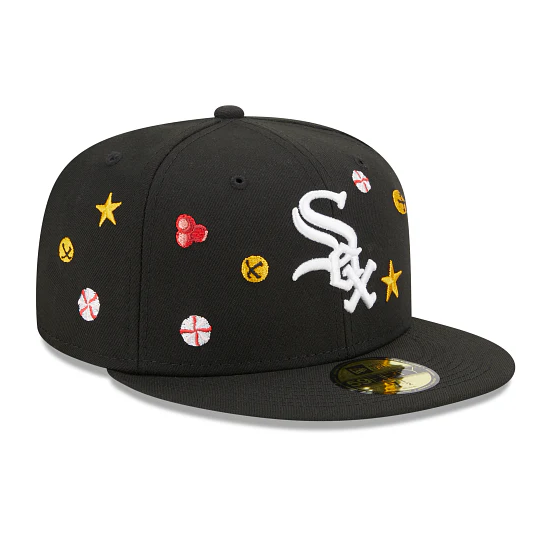 NEW ERA CHICAGO WHITE SOX MLB SLEIGH 59FIFTY CERRADA EMBROIDERED CASUAL BASEBALL CAP