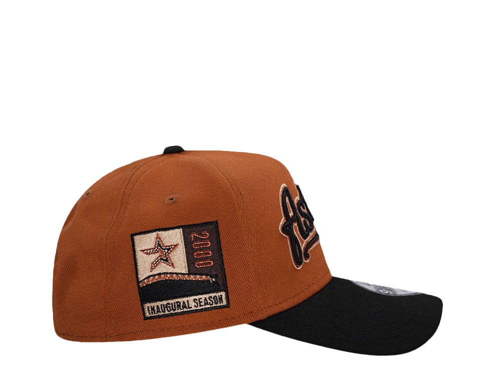 NEW ERA HOUSTON ASTROS BRONZE 9 TWENTY ADJUSTABLE 9FORTY A- FRAME BASEBALL CAP UNISEX HAT-COLLECTION SERIES