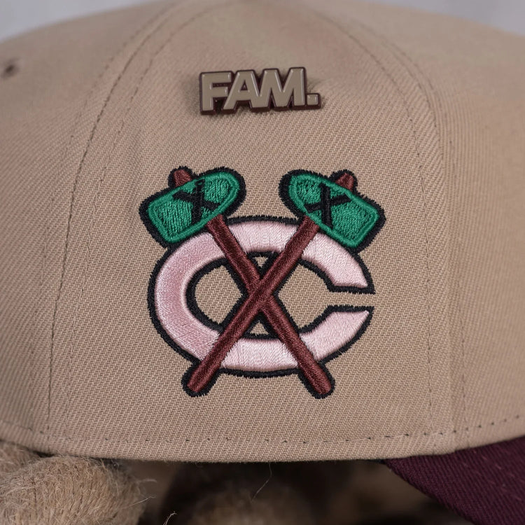 NEW ERA 9FORTY A-FRAME NHL CHICAGO BLACKHAWKS TOMAHAWKS TWO TONE / KELLY GREEN UV SNAPBACK