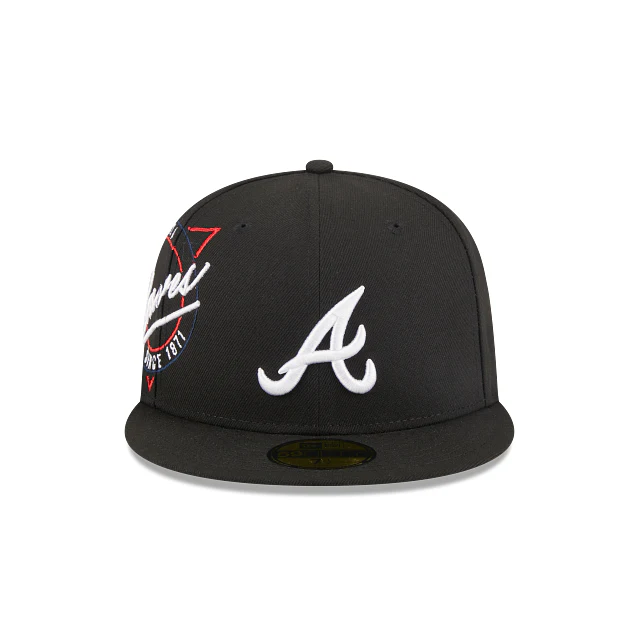 NEW ERA ATLANTA BRAVES MLB NEON EMBROIDERED CASUAL BASEBALL CAP