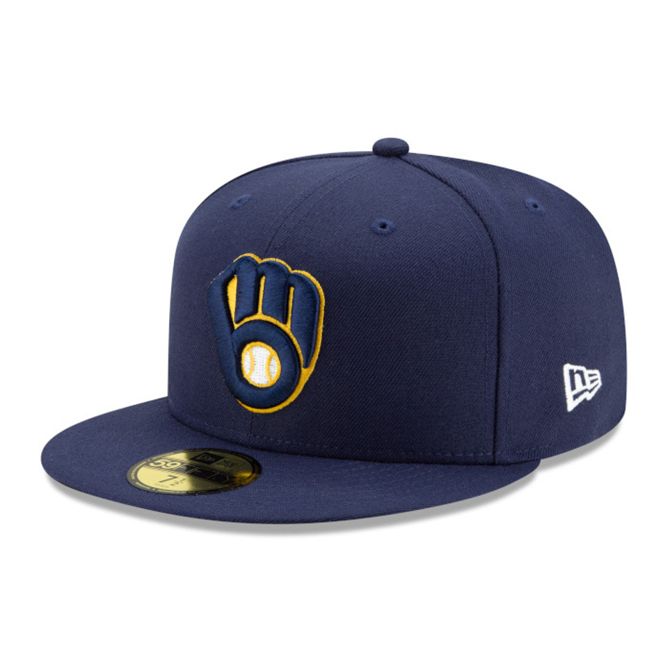 NEW ERA MILWAUKEE BREWERS DARK ROYAL ON-FIELD 59FIFTY FITTED CAP