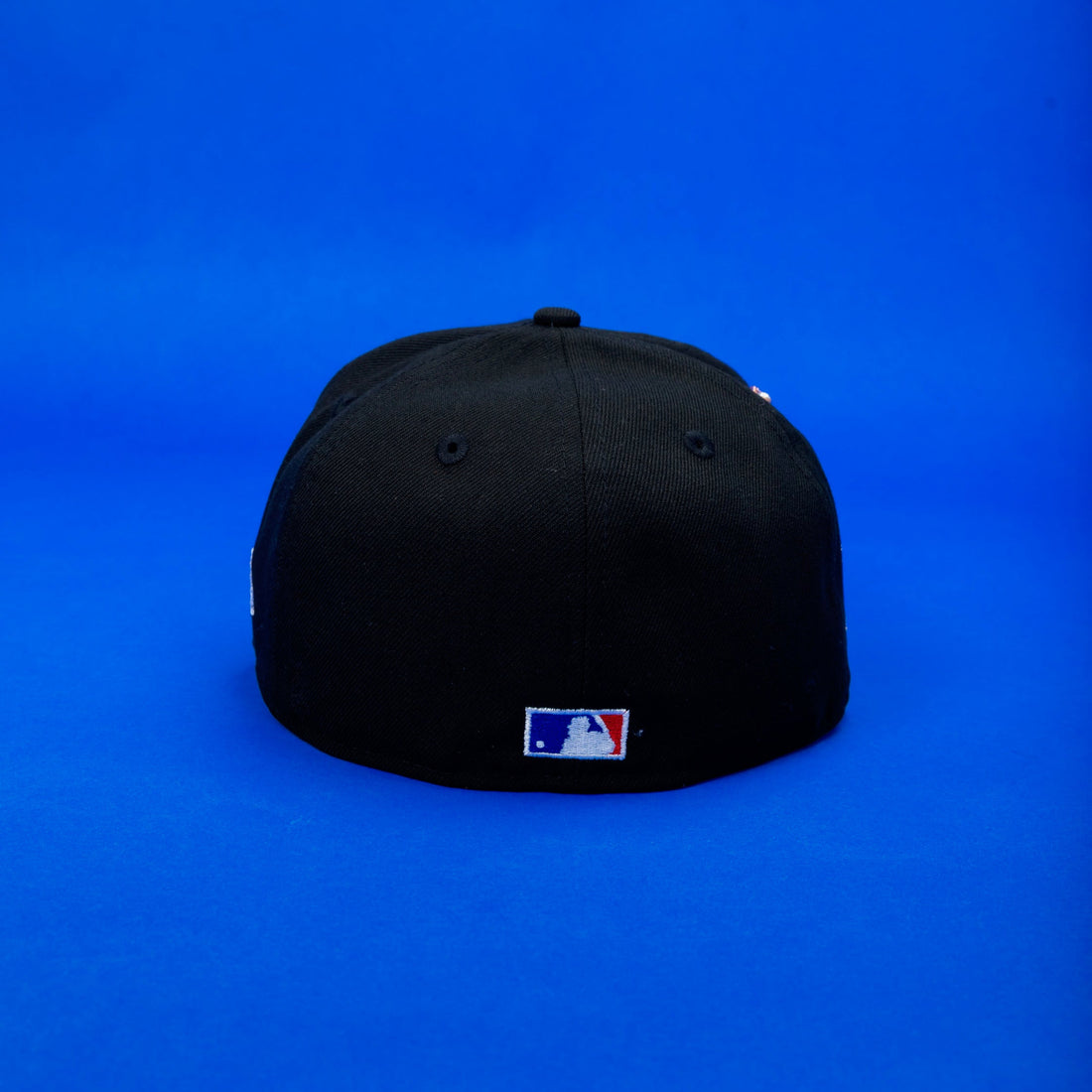 NEW ERA 59FIFTY BLACK ANAHEIM ANGELS W/ 50TH ANNIVERSARY SIDE PATCH