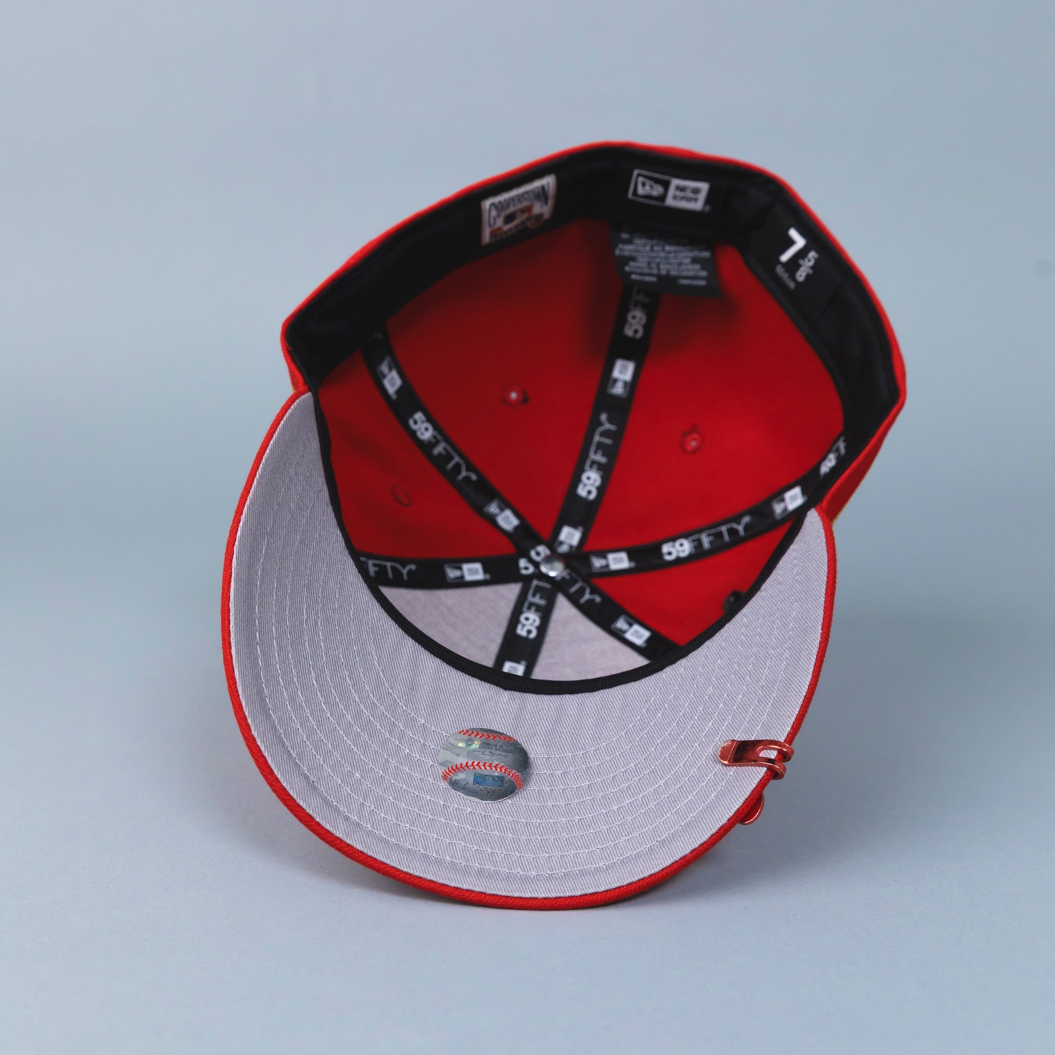 NEW ERA EXCLUSIVE 59FIFTY RED BALTIMORE ORIOLES W/ 30TH ANNIVERSARY SIDE PATCH