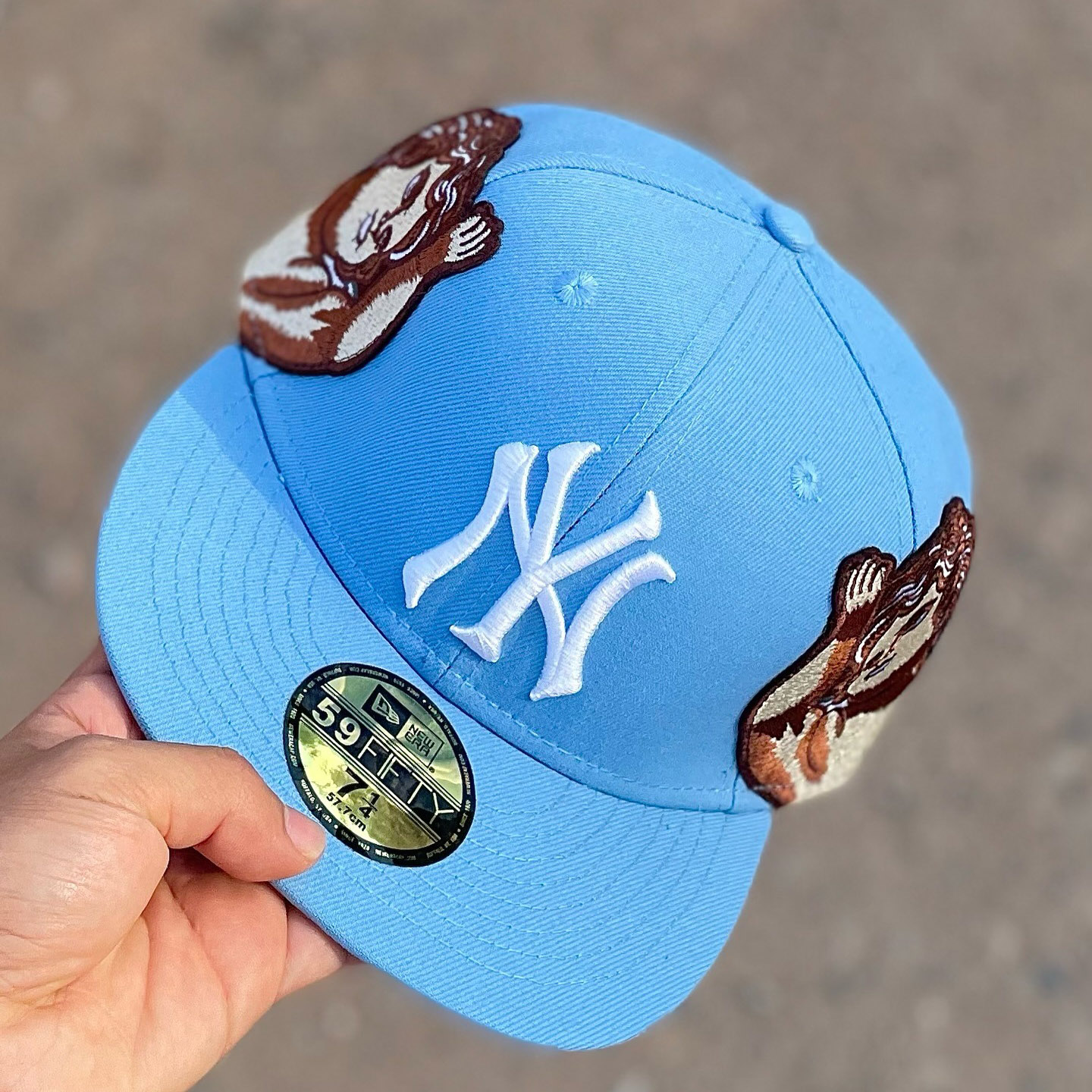 NEW ERA JON STAN X NEW ERA FITTED BLUE EMBROIDERED CASUAL BASEBALL CAP
