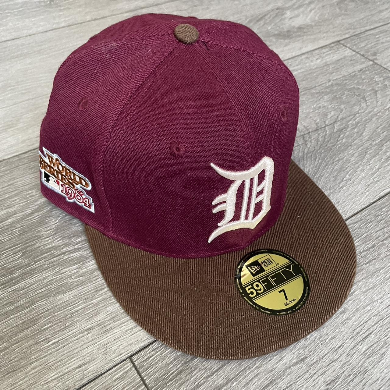 NEW ERA MEN'S BURGUNDY AND BROWN EMBROIDERED CASUAL BASEBALL CAP