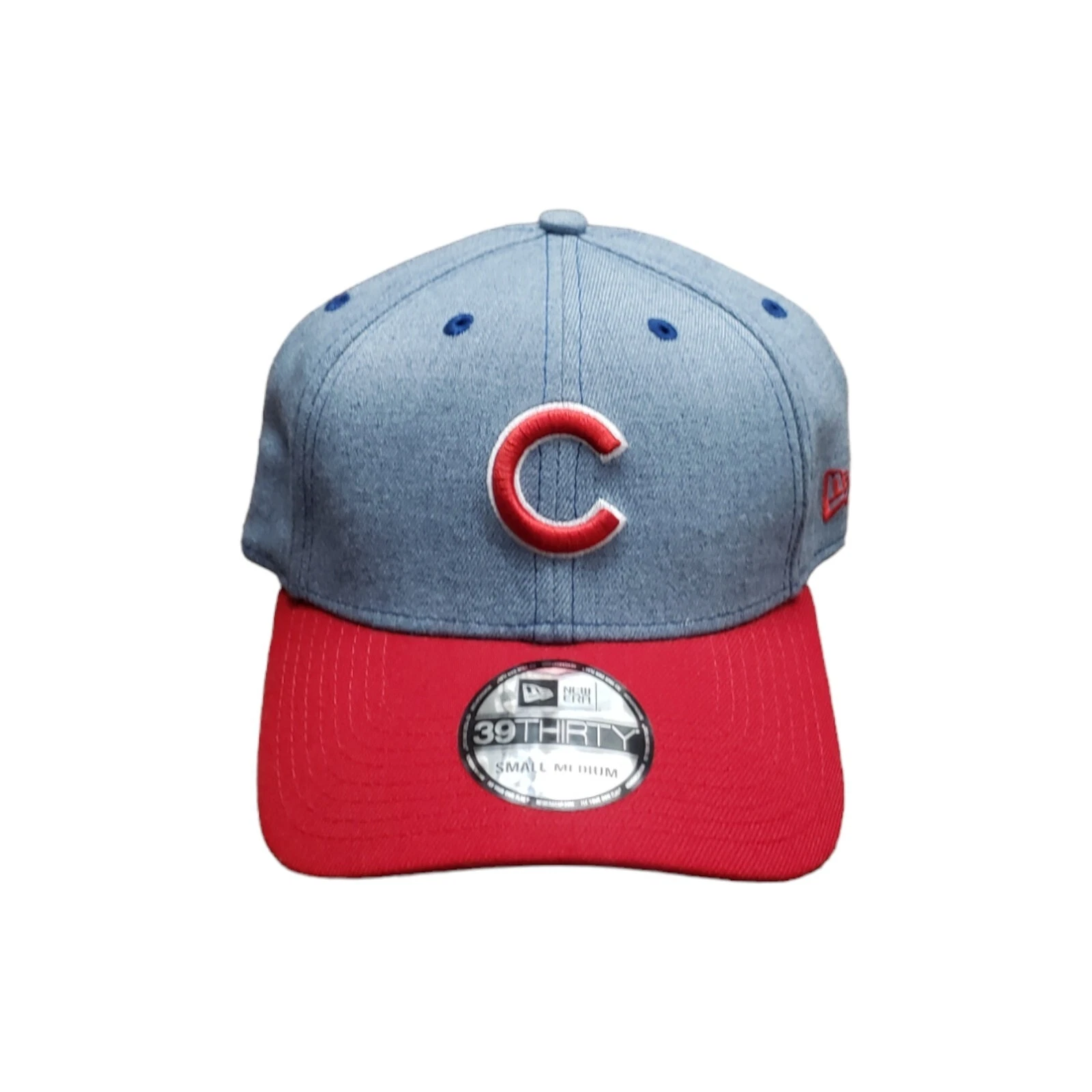 NEW ERA CHICAGO CUBS MLB 9FORTY 940 ADJUSTABLE CAP HAT HEATHER GRAY CROWN ROYAL BLUE VISOR RED/ROYAL BLUE