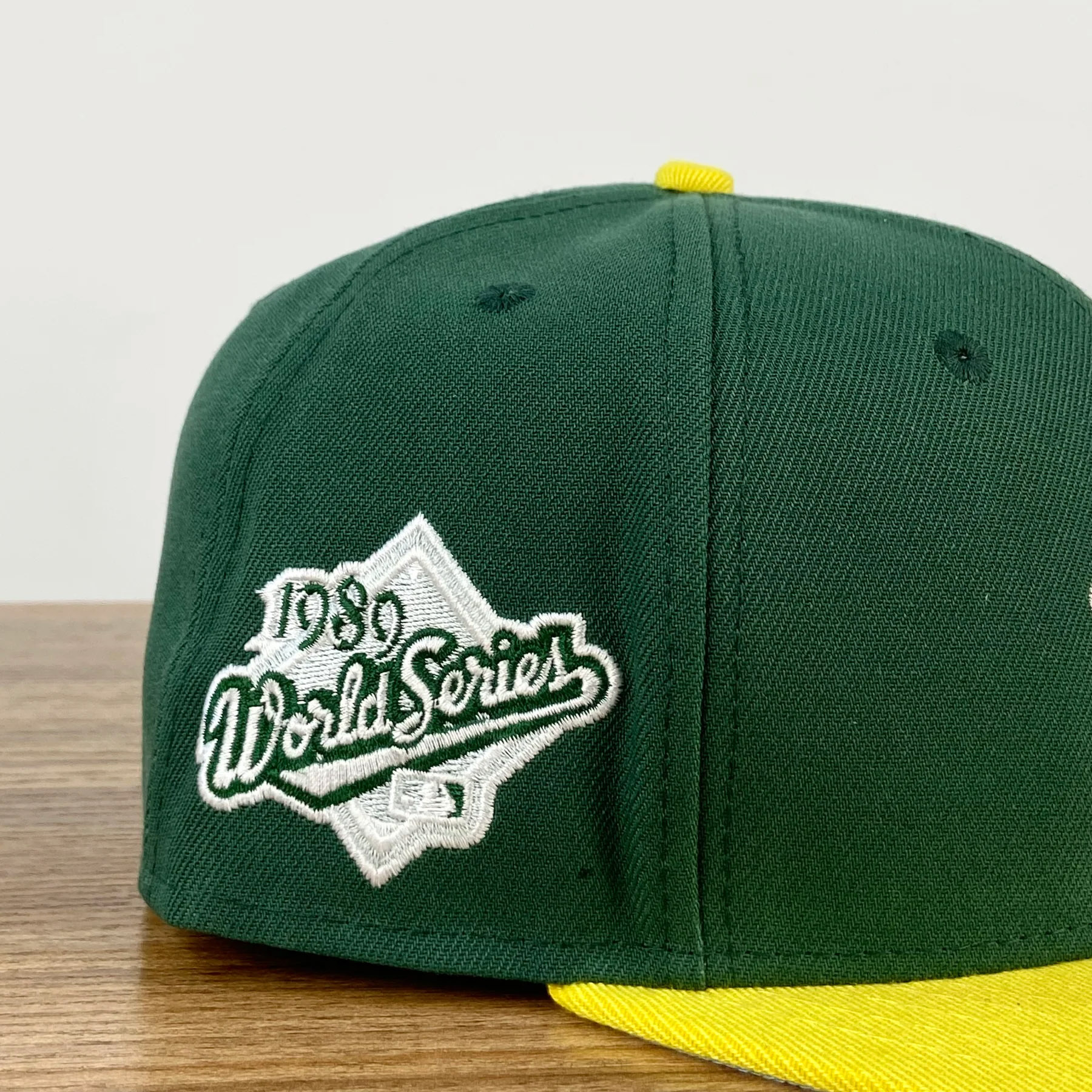 NEW ERA OAKLAND ATHLETICS LETTERMAN FITTED SNAPBACKS IN DARK GREEN