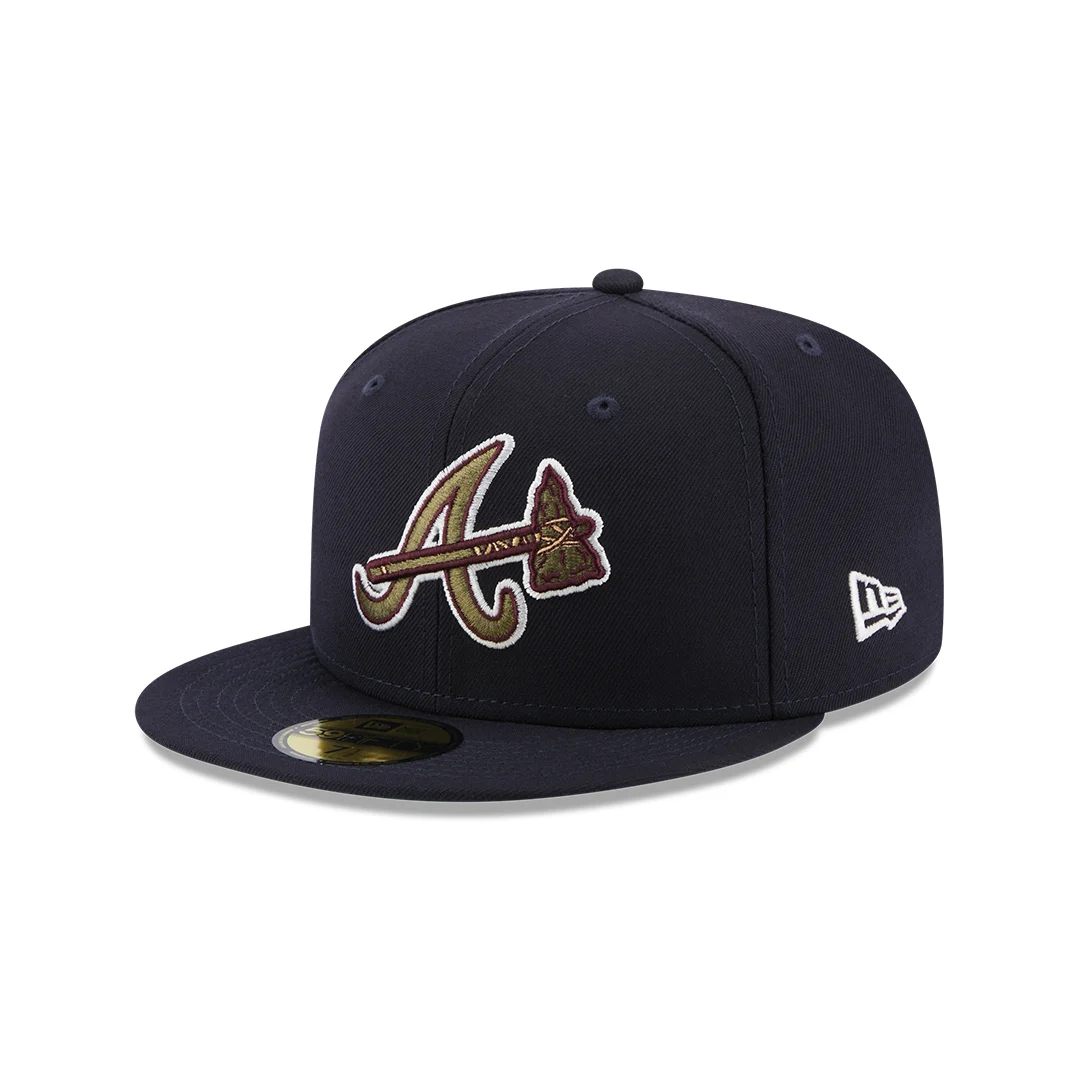 NEW ERA ATLANTA  BRAVES BOTANICAL QUICKTURN COLLECTION EMBROIDERED CASUAL BASEBALL CAP