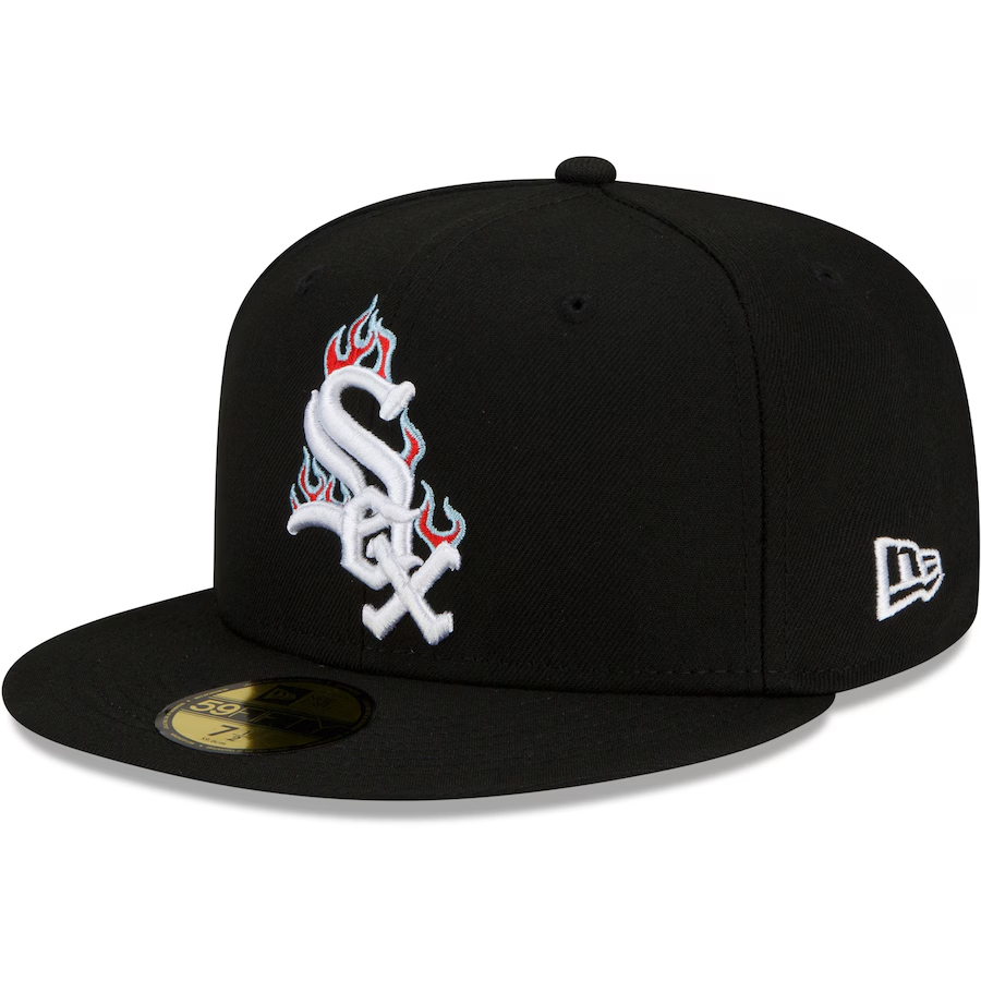 NEW ERA CHICAGO WHITE SOX BLACK 2005 WORLD SERIES TEAM EMBROIDERED CASUAL BASEBALL CAP