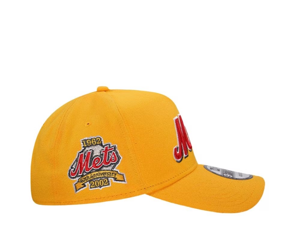 NEW ERA NEW YORK METS 40TH ANNIVERSARY YELLOW CLASSIC 9FORTY A FRAME SNAPBACK HAT