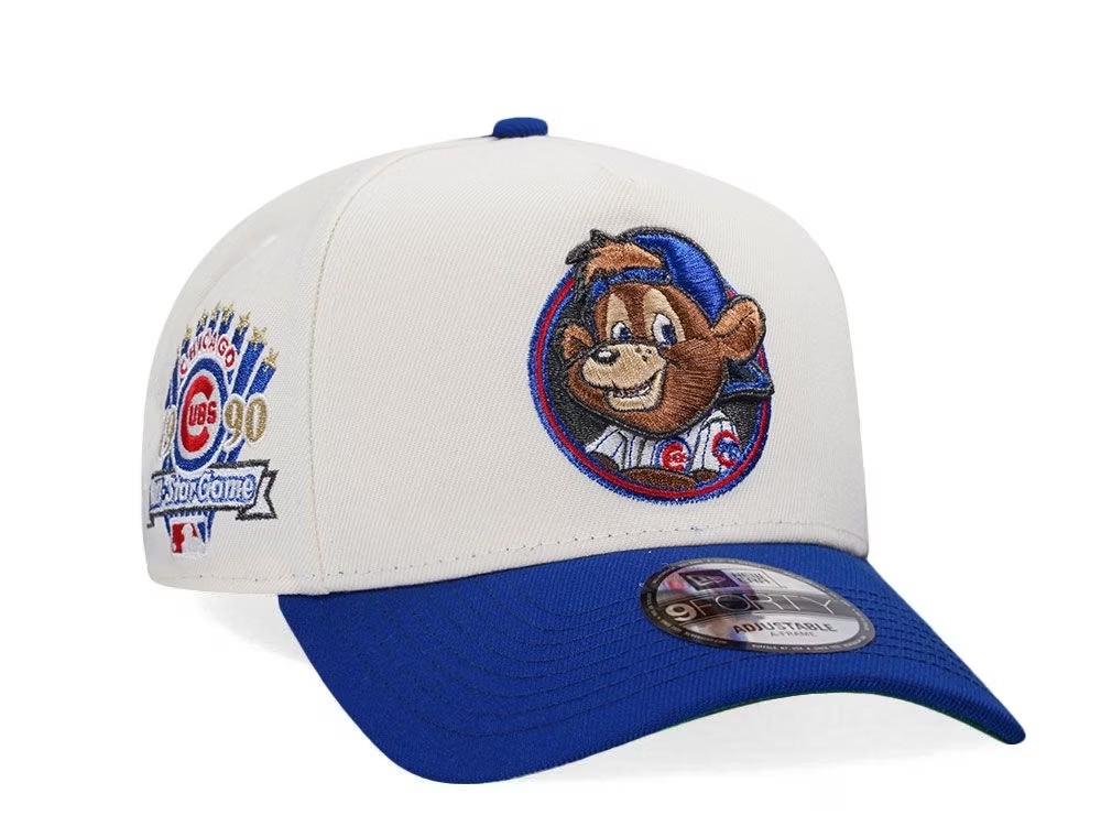 NEW ERA CHICAGO CUBS ALL STAR GAME 1990 CHROME TWO TONE EDITION 9FORTY A FRAME SNAPBACK HAT