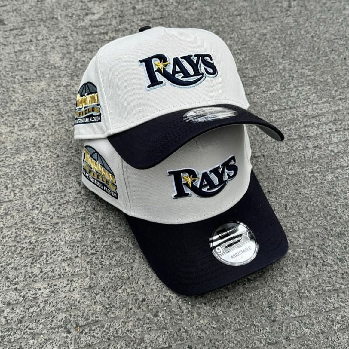NEW ERA TAMPA BAY RAYS TROPICANA FIELD CHROME TWO TONE EDITION EMBROIDERED CASUAL BASEBALL CAP