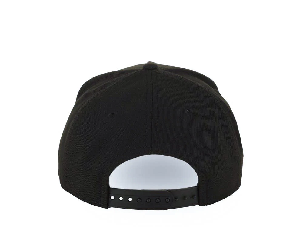 NEW ERA LOS ANGELES DODGERS MLB 9FORTY 940 ADJUSTABLE A-FRAME CAP HAT BLACK CROWN/VISOR WHITE/METALLIC GOLD/RED FIRE/FLAME LOGO 40TH ANNIVERSARY SIDE PATCH GRAY UV