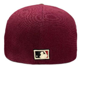 NEW ERA MEN'S BURGUNDY AND BROWN EMBROIDERED CASUAL BASEBALL CAP